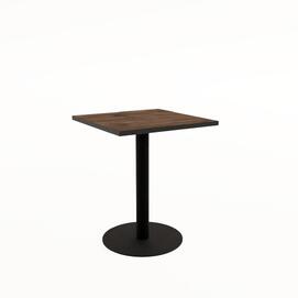 Стол обеденный квадратный CUBE Брауни/Черный 600x600x740