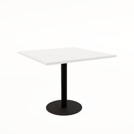 Стол обеденный квадратный CUBE Белый/Черный 900x900x740