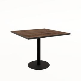 Стол обеденный квадратный CUBE Брауни/Черный 900x900x740