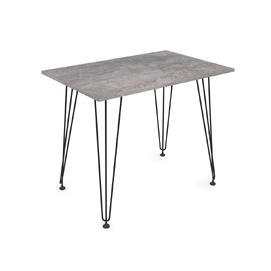 Стол обеденный прямоугольный DELTA Basalt/Черный 900x600x731