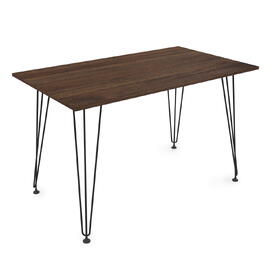 Стол обеденный прямоугольный DELTA Брауни/Черный 1200x700x731