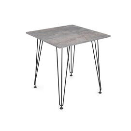 Стол обеденный квадратный ELEGANT Basalt/Черный 700x700x731