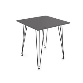 Стол обеденный квадратный ELEGANT NEW graphit/Черный 700x700x731