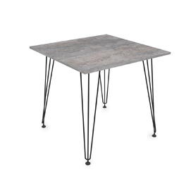 Стол обеденный квадратный ELEGANT Basalt/Черный 800x800x731