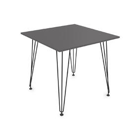 Стол обеденный квадратный ELEGANT NEW graphit/Черный 800x800x731