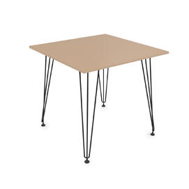 Стол обеденный квадратный ELEGANT NEW mokko/Черный 800x800x731