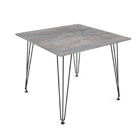 Стол обеденный квадратный ELEGANT Basalt/Черный 900x900x731
