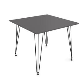Стол обеденный квадратный ELEGANT NEW graphit/Черный 900x900x731
