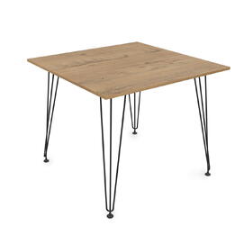 Стол обеденный квадратный ELEGANT Teakwood/Черный 900x900x731
