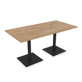 Стол обеденный прямоугольный EXTEND-120 Teakwood/Черный 1200x800x740