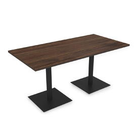 Стол обеденный прямоугольный EXTEND-160 Брауни/Черный 1600x800x740