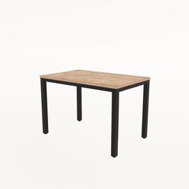 Стол обеденный прямоугольный LANCH Teakwood/Черный 1100x700x740