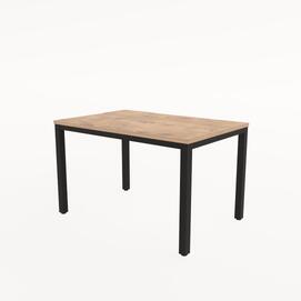 Стол обеденный прямоугольный LANCH Teakwood/Черный 1200x800x740