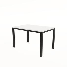 Стол обеденный прямоугольный LANCH Белый/Черный 1200x800x740