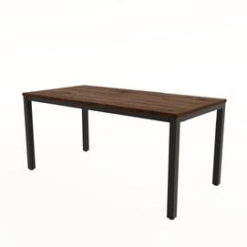 Стол обеденный прямоугольный LANCH Брауни/Черный 1600x800x740