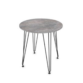 Стол обеденный круглый LIVADIA Basalt/Черный 700x700x731