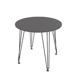 Стол обеденный круглый LIVADIA NEW graphit/Черный 800x800x731