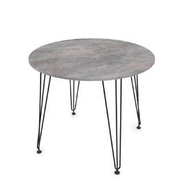 Стол обеденный круглый LIVADIA Basalt/Черный 900x900x731