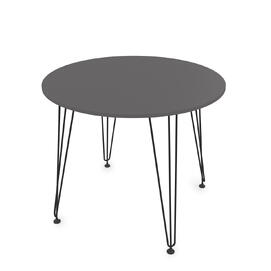 Стол обеденный круглый LIVADIA NEW graphit/Черный 900x900x731