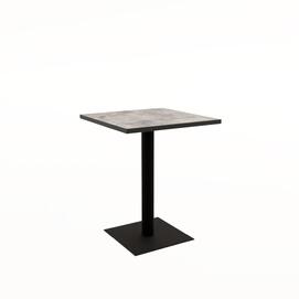Стол обеденный квадратный SIMPLE Брауни/Черный 600x600x740