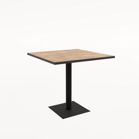 Стол обеденный квадратный SIMPLE Teakwood/Черный 800x800x740
