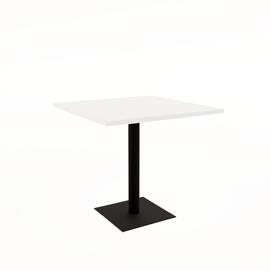 Стол обеденный квадратный SIMPLE Белый/Черный 800x800x740