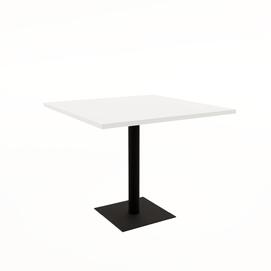 Стол обеденный квадратный SIMPLE Белый/Черный 900x900x740