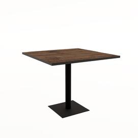Стол обеденный квадратный SIMPLE Брауни/Черный 900x900x740
