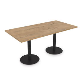 Стол обеденный прямоугольный VAST-120 Teakwood/Черный 1200x800x740