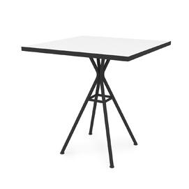 Стол обеденный квадратный VERONA Белый/Черный 700x700x740