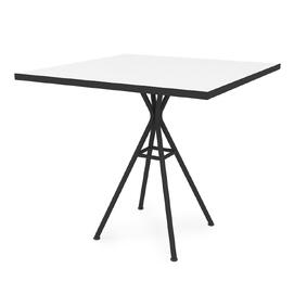 Стол обеденный квадратный VERONA Белый/Черный 800x800x740
