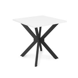 Стол обеденный квадратный BORN Белый/Черный 700x700x750