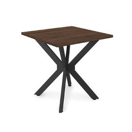 Стол обеденный квадратный BORN Брауни/Черный 700x700x750