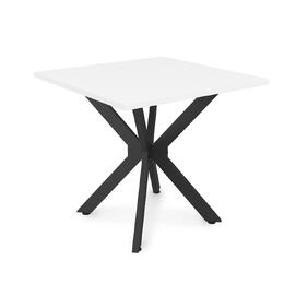 Стол обеденный квадратный BORN Белый/Черный 800x800x750