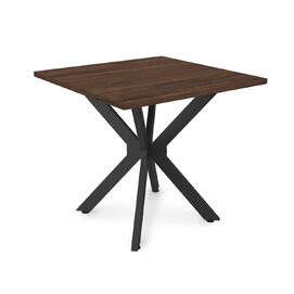 Стол обеденный квадратный BORN Брауни/Черный 800x800x750