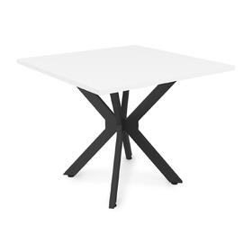 Стол обеденный квадратный BORN Белый/Черный 900x900x750