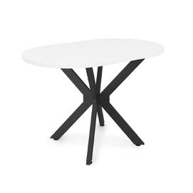 Стол обеденный прямоугольный BORN Белый/Черный 1100x700x750