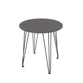 Стол обеденный круглый LIVADIA NEW graphit/Черный 700x700x731