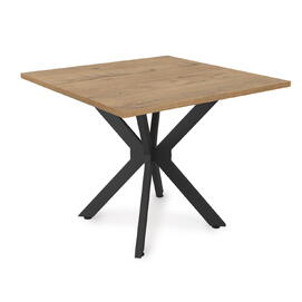 Стол обеденный квадратный BORN Teakwood/Черный 900x900x750