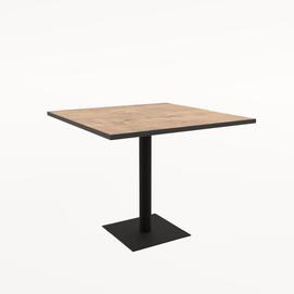 Стол обеденный квадратный SIMPLE Teakwood/Черный 900x900x740