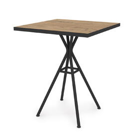 Стол обеденный квадратный VERONA Teakwood/Черный 600x600x740