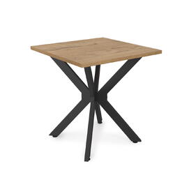 Стол обеденный квадратный BORN Teakwood/Черный 700x700x750