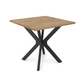 Стол обеденный квадратный BORN Teakwood/Черный 800x800x750