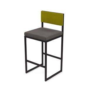 Стул барный Барнс-65 AL 301S Ткань NEW kiwi/NEW kiwi/черный 400х400х650/900