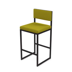 Стул барный Барнс-65 AL 301S Ткань NEW kiwi/NEW kiwi/черный 400х400х650/900