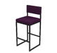 Стул барный Барнс-65 AL 301S Ткань violet/violet/черный 400х400х650/900