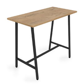 Барный стол Алиас-100-40 Teakwood/Черный 1200х400х1000