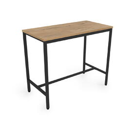 Барный стол Престо-100-60 Teakwood/Черный 1200х600х1000