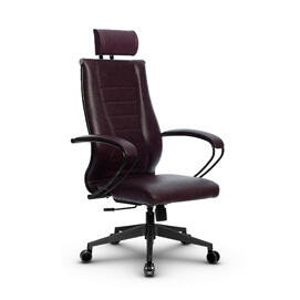 Кресло руководителя МЕТТА Комплект 34 основание 17832 Кожа перфорированная NewLeather Темно-бордовый 520х200х900