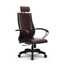 Кресло руководителя МЕТТА Комплект 34 основание 17831 Кожа перфорированная NewLeather Темно-коричневый 520х200х900
